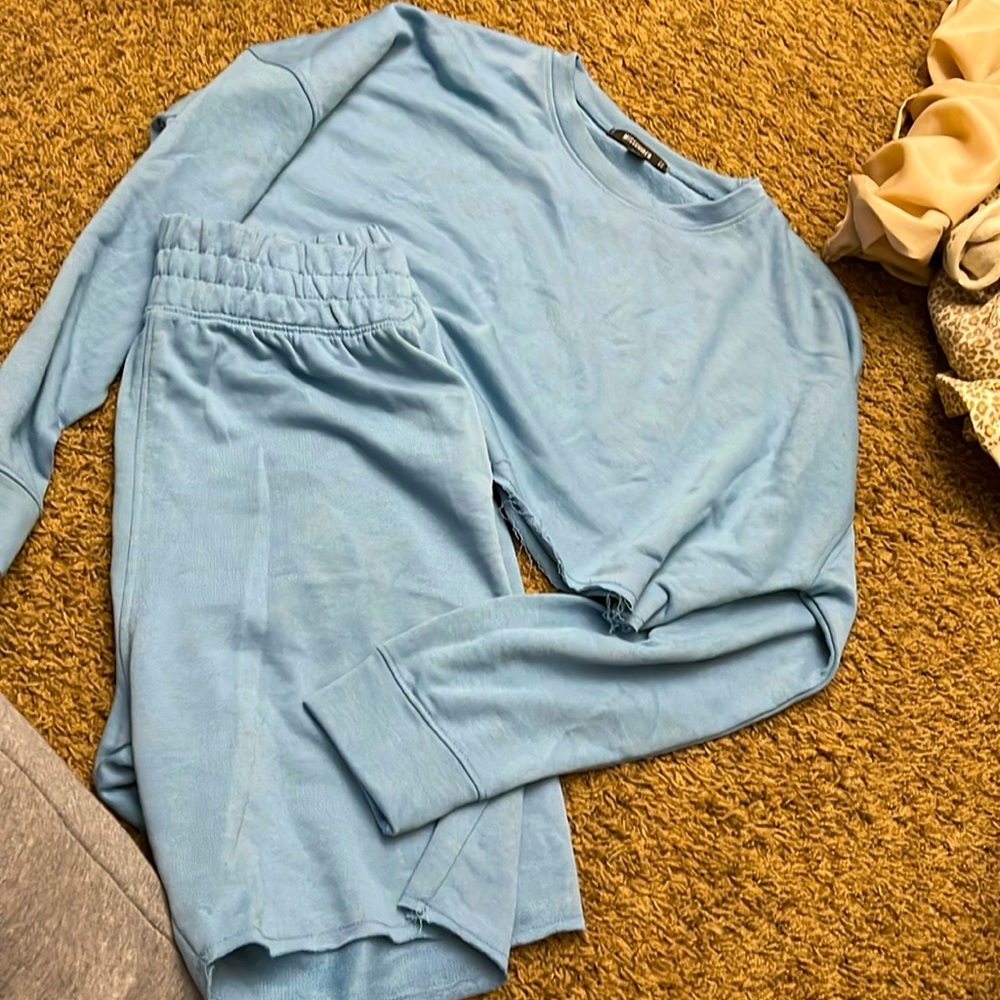 Missguided two piece sweat short outfit